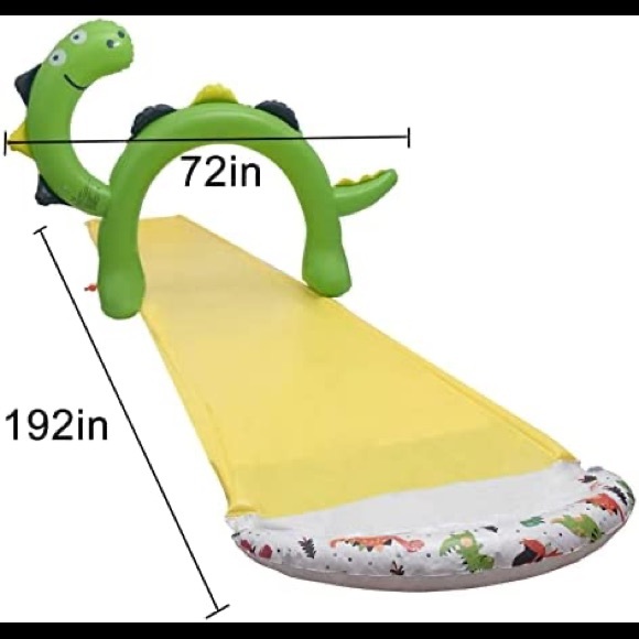 Slip Water Slides for Kids Backyard,16ft Outdoor Splash Lawn Waterslide,Inflatab - Picture 7 of 7